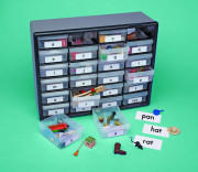 Phonics Factory with drawers removed to show contents